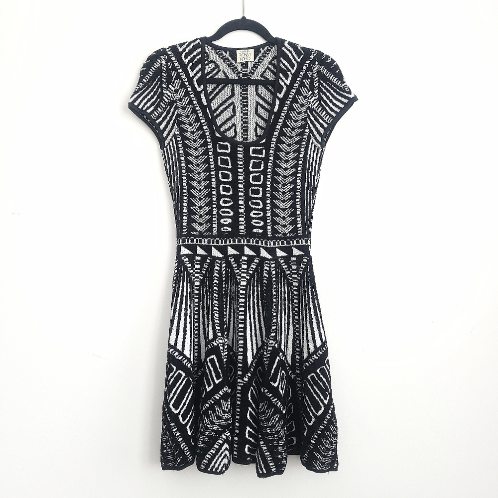 Torn By Ronny Kobo Vivienne Y2K Jacquard Knit Mini Dress - Picture 2 of 11